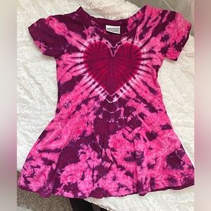 Tye Dye heart dress, size 2T.